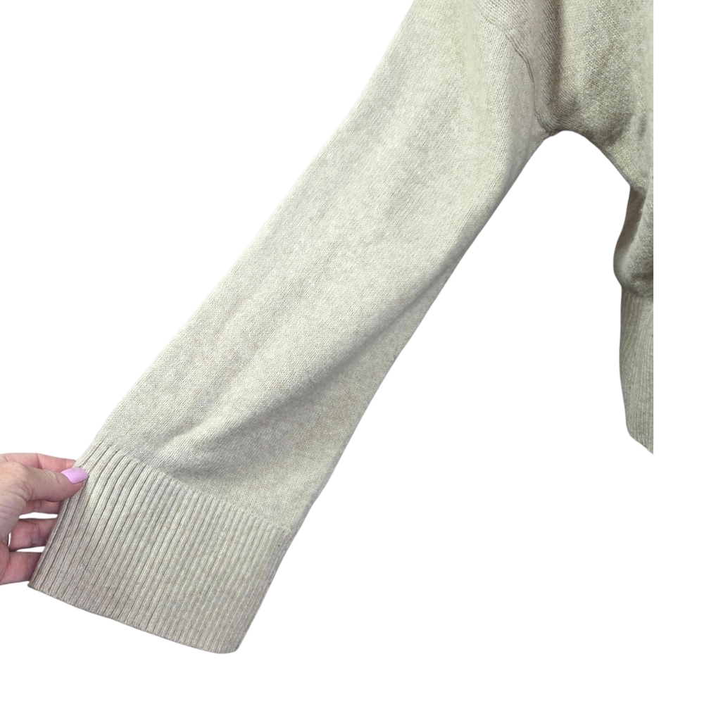 Frank & Oak Cream Button-Up Cardigan With Wide Sleeves Size Small - Picture 3 of 7